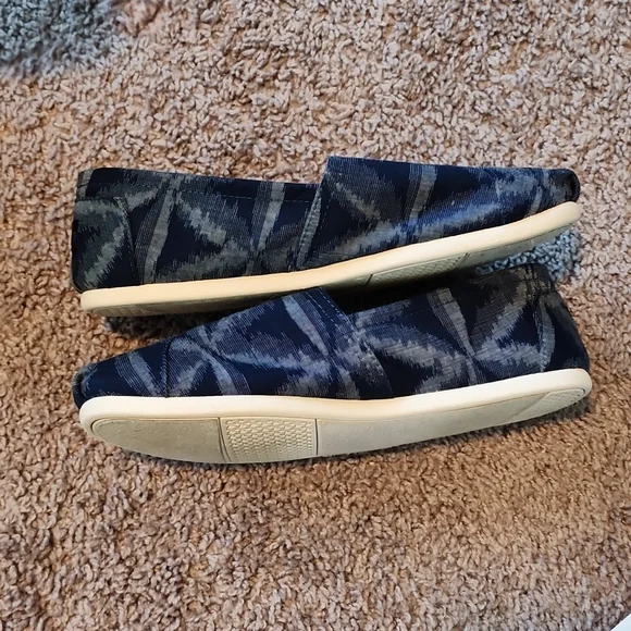 TOMS Cosmic Wonder Kurumekekasuri blue men's canvas shoes-8.5 - Picture 5 of 10